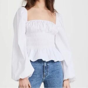 With Jules
Chic White Smocked Blouse for Kids NWT